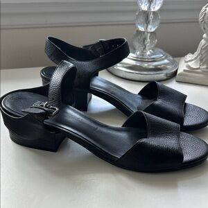 Eileen Fisher Black Leather Sandals